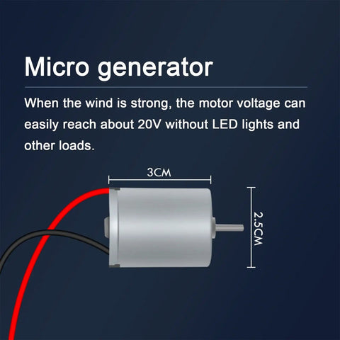 Hands-On DIY Wind Turbine Kit For Teens With Adjustable 12V 20V DC Output Four Blade Turbine Quiet Classroom Science Project For Students And Teachers Dual Version For Experiments Includes 3W Bulb For Instant Power Testing At Home And School Lab. micro generator motor, 3cm x 2.5cm