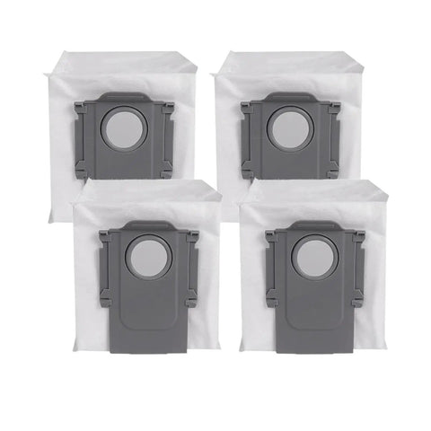 Four heavy duty high capacity dust bags for Roborock and Qrevo robot vacuums like P10S Pro V20 S8 Max Ultra S8 Max.