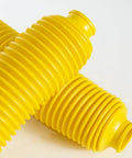 Hella Heavy Duty Yellow Fork Bellows Rubber Suspension Boot designed for off-road protection against dust and grime.