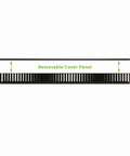 One Channel Steel Vertical Cable Manager With Plastic Tray Mount Buttons, 68 Inch Duct Organizer For 19 Inch Racks, Snap Hinge Cable Tray Cover, Lightweight And Easy To Install, Keeps Cables Neat And Accessible