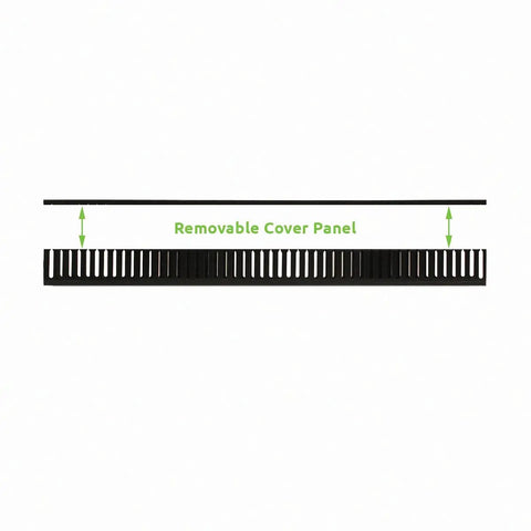 One Channel Steel Vertical Cable Manager With Plastic Tray Mount Buttons, 68 Inch Duct Organizer For 19 Inch Racks, Snap Hinge Cable Tray Cover, Lightweight And Easy To Install, Keeps Cables Neat And Accessible