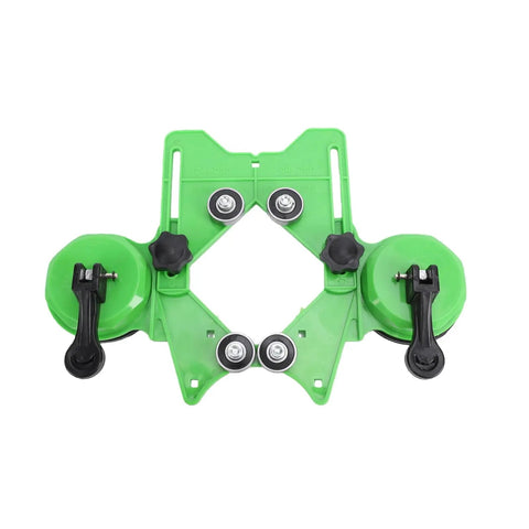 Bewinner 16 Pcs Huge Hole Saw Kit For Ceramic Glass Marble And Granite Wet Dry Tile Drilling With Double Suction Cup Guide And Precision Positioner Tool, green suction guide