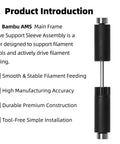 Active Spool Driver Roller Replacement For Bambu Lab System with filament support features and diagram