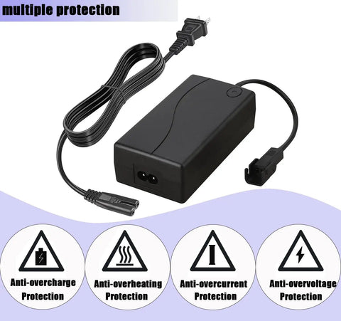 29V 2A Recliner Power Supply Transformer For Lift Chairs AC DC Switching Adapter No Fuss Plug And Play Universal Version Fits All Recliners Includes 4 Foot US Cord Safe Reliable Replacement For Smooth Chair Operation, black adapter with safety protections