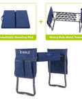 Heavy Duty Garden Kneeler Seat And Gardening Stool With Thick Detachable Kneeling Pad, Fold And Go Design, Easy To Store