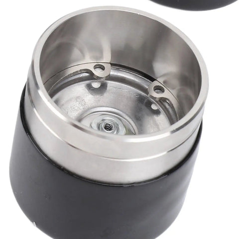 Close-up of stainless steel 4 Pack Boat Trailer Bearing Protector Caps Stainless Steel Dust Covers For Wheel Bearings 1.980 Inch Diameter