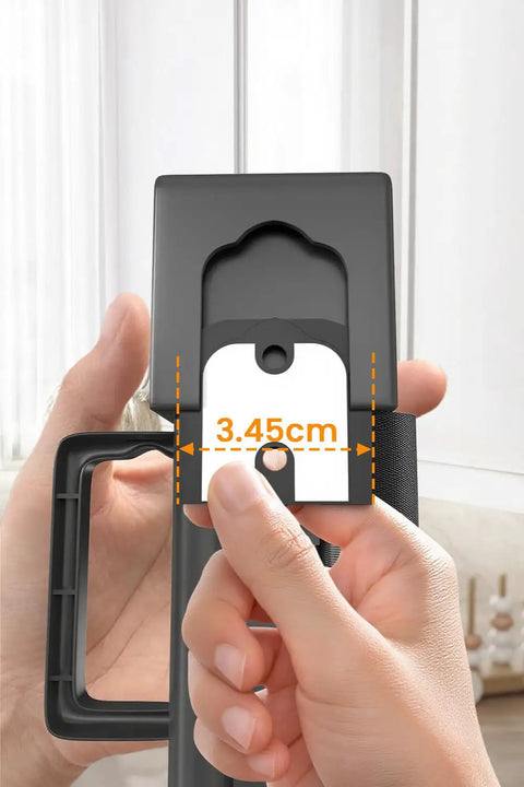 Top Tier Retractable Baby Gate Replacement Kit for 55 Inch Wide by 33 Inch Tall Doorways showcasing a measurement of 3.45cm.
