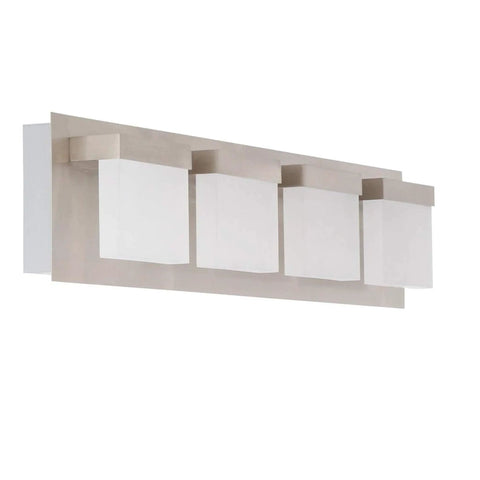 Alberson 4 Light Brushed Nickel LED Bath Bar Light Modern Vanity Fixture With Sick Sleek Lines Energy Efficient Illumination