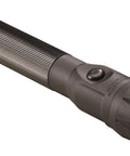 PolyStinger LED Flashlight With 120 Volt AC Charger And Piggyback Holder Black 485 Lumens Rugged Non Conductive Nylon Body