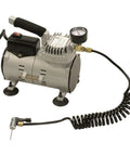 Ultra Quiet 110V Air Compressor Inflator with 1/8 HP OilFree Motor, 60 PSI Max, Gauge Hose and Needle, Portable Compact Design