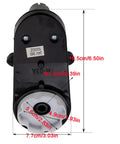 Boost Your Kid's Ride With RS390 5000RPM Motor Gearbox Upgrade for 12V/24V ride-on cars, measurements visible
