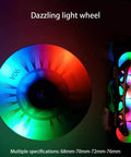Light-up Eight Pack Inline Skate Wheels With ABEC 9 Bearings, 68mm 70mm 72mm 76mm, glowing in multiple colors