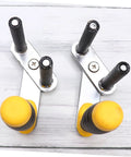 Heavy Duty Drywall Lifter And Gypsum Board Handler With Adjustable Rock Solid Grip showing reinforced clamp and rubber grip handles.