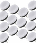Non Slip Furniture Glides Nail On Pads For Chair And Table Legs Noise Proof Quiet Glide Floor Protection shown in white and black