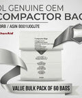 Heavy Duty 60 Pack 18 Inch Trash Compactor Bags With Ties, 3 Mil Thick, Leak Proof Design packaging with OEM brand logos