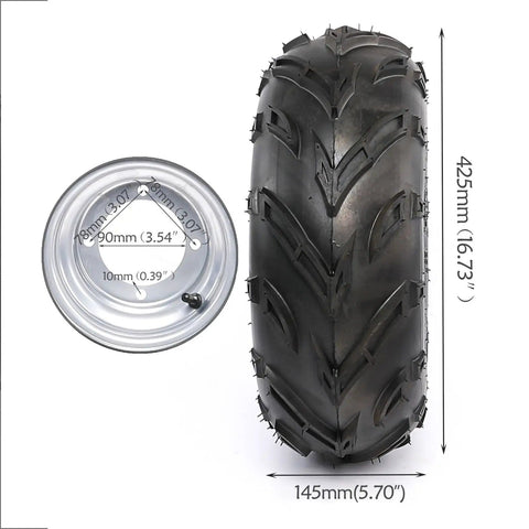 Heavy Duty 32 Inch Rear Axle Kit For Go Karts ATVs Quads Buggy And Golf Carts showing tire and wheel dimensions