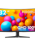 Massive 32 Inch Curved Qhd Gaming Monitor Serving Crisp 1440p Detail With A Smoking 170Hz Refresh Rate And Snappy 1Ms Response For Flawless Play And An Ultra Thin Frameless Build. Displaying vibrant colors and sharp QHD resolution.