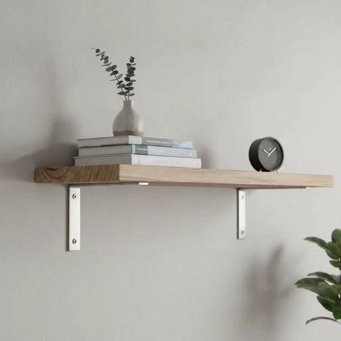 Stainless Steel L Shaped Shelf Brackets Heavy Duty Wall Mount Supports For Floating Shelves Built To Last And Keep Things Level For Books Decor And Electronics 1 Piece