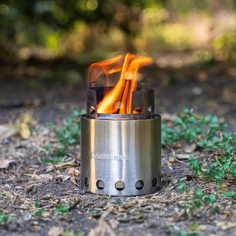 Ultra Lightweight Packable Camping Stove For Hiking And Survival With Gasification Rocket Design burning wood fuel