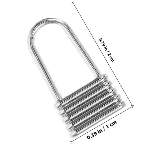 Heavy Duty Metal Zipper Pull Tabs For Backpack Repair Silver Replacement Sliders with smooth slick finish, 0.39 in wide.