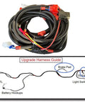 Ultimate LED Golf Cart Light Kit harness and wiring guide with labels for brake pad, horn, light switch for G14 G16 G19 G22 carts