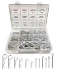 420 Piece Cotter Pin And Hairpin Pin Assortment Kit Zinc Plated R Clips And Spring Retaining Pins in see-through case