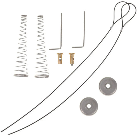 WUUWCHODC 2 Sets Spring Gate Latch Replacement Kit for Wood Fence includes latches, springs, and installation hardware.