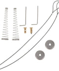 SCRFFCQPC 2 Sets Spring Gate Latch Replacement Kit for Wood Fence, stainless steel springs and hardware components.