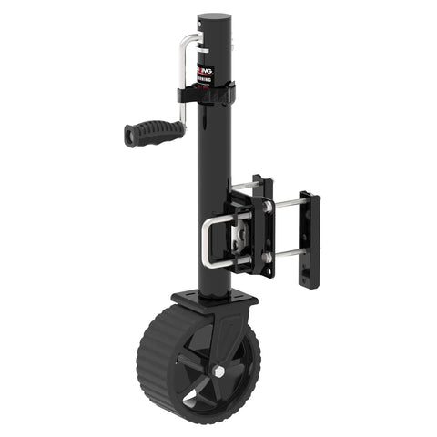 8 Inch Wheel Trailer Jack For RV Boat And Trailer, 2000 Lbs Load Capacity, 13 Inch Lift, 26 Inch Extended Height, Black