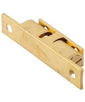 Rock Solid Double Adjustable Brass Ball Catch For Cabinet Doors And Cupboards, gold tone roller latch with tension spring, 60mm