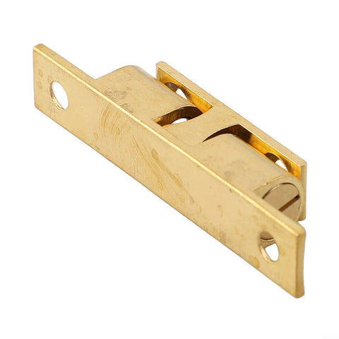 Rock Solid Double Adjustable Brass Ball Catch For Cabinet Doors And Cupboards, gold tone roller latch with tension spring, 60mm
