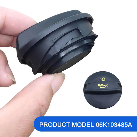 Durable Leak Proof Engine Oil Cap For VW And Audi Models, Tight Fit One Piece Filler Port Cover, 2.36 Inch By 1.57 Inch, Black