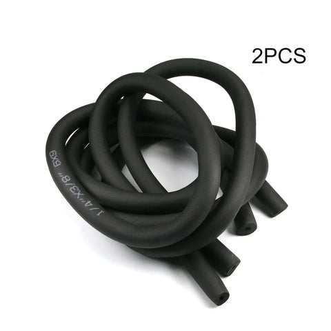 Two pack foam insulation hose for air conditioning, 0.24 in ID by 0.35 in thick, 5.9 ft black tubing for AC ductwork, eco friendly cotton foam