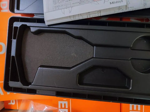 Empty storage case for 8 Inch Digital Caliper With Digimatic Absolute Encoder, 0.0005 Inch Resolution, IP65 Stainless Steel Build.