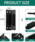 Hidden Door Hinge Set for 5 Inch Doors Black 304 Stainless Steel Rock Solid Heavy Duty Invisible Hinge 120 Degree dimensions