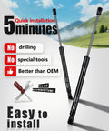 12 Inch 40 Lbs Gas Struts For Weather Guard Tool Box Replacements And Camper Shell Lid Shocks providing reliable lifting support.
