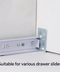 Badass Face Frame Rear Mounting Brackets 5 Pairs For Drawer Slide Cabinet Hardware With Screws installed on drawer slide.