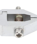 Stainless Steel Push Pull Force Fixture For Tensile Testing 500N Capacity 3.5mm Opening Beefy Heavy Duty Lab Fixture For Rubber Cable Paper Film And Electrical Components Insertion Extraction Testing, front view
