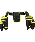 Heavy Duty Oxford Nylon Utility Belt Bag With Water Resistant Coating And Reinforced Stitching Built Tough For Electricians Handymen And Real World Job Sites, featuring multiple pockets and adjustable design.