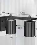 Heavy Duty Gate Roller Kit With 3 Inch Black L Shaped Bracket, Adjustable Dual Nylon Gate Rollers, Rear Post Mount, Gate Guide Support