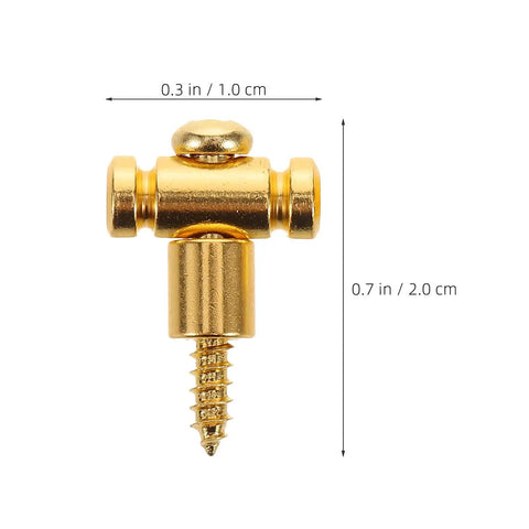 Top Tier Brass Guitar Roller String Retainers Fit Electric Guitars Perfectly Super Smooth String Trees with dimensions shown.