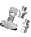 Hydraulic Flow Control Valve For Mini Excavator 1-2 Ton STB-G3/8 Bidirectional Restrictor With Two Sided Connectors in metal