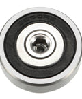 Bearing Roller With Threaded Rod 30x9mm M8x12mm For Sliding Door Track Guide, POM Wheel And Stainless Steel Rod, front view