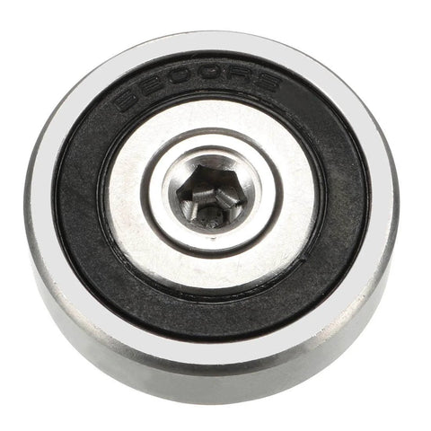 Bearing Roller With Threaded Rod 30x9mm M8x12mm For Sliding Door Track Guide, POM Wheel And Stainless Steel Rod, front view