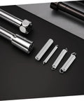 Stainless Steel Spring Assortment Kit 200 Pcs For Home Repairs And DIY Projects Featuring Versatile Compression Extension Springs With Stable Force For Machinery And Various Applications, silver springs on black background
