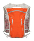 Orange Lightweight Running Hydration Pack with Built In Water Reservoir, Snug Fit Backpack for Runners, Breathable Back Panel