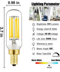 Dimmable LED Filament Candle Bulb 60W Equivalent for Chandeliers and Sconces, 4000K Daylight White Clear Glass, E12, 6W