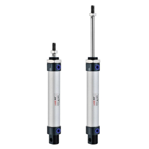 Rugged Heavy Duty Industrial Pneumatic Air Cylinder 20mm Bore 75mm Stroke With Y Connector And Quick Fittings MAL 20x75