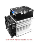 Single-Phase Motor Soft Starter Module 220V Plug-and-Play Soft Start Controller for Slow Start, Adjustable 10-200A, SSR-10WA-R1, 110mm module with fan