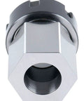 Hardened ER32 Collet Chuck Block For CNC Machines with slotted collet nut, hex style, precision tooling detail view